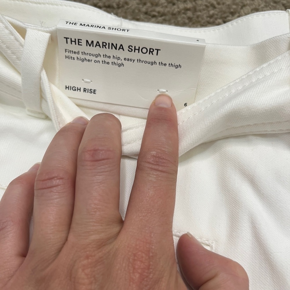 Ann Taylor NWT Marina Shorts With Belt Nautical White Sz 6 - Picture 6 of 12